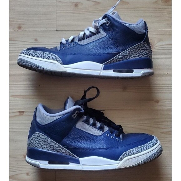 Jordan 3 Retro Georgetown- Men\'s Size 11- CT8532-401 Midnight Navy/Cement Grey main image 6